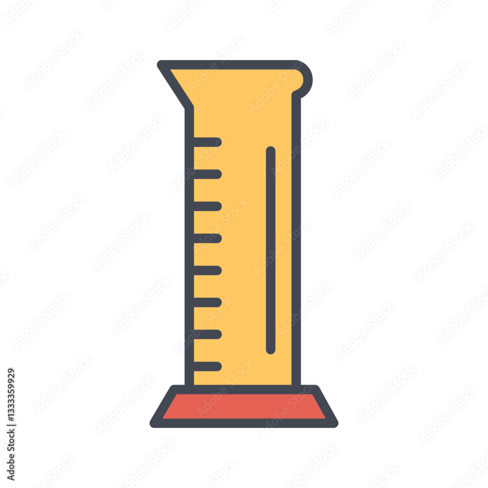 Graduated Cylinder Vector Icon Graduated Cylinder Vector Icon