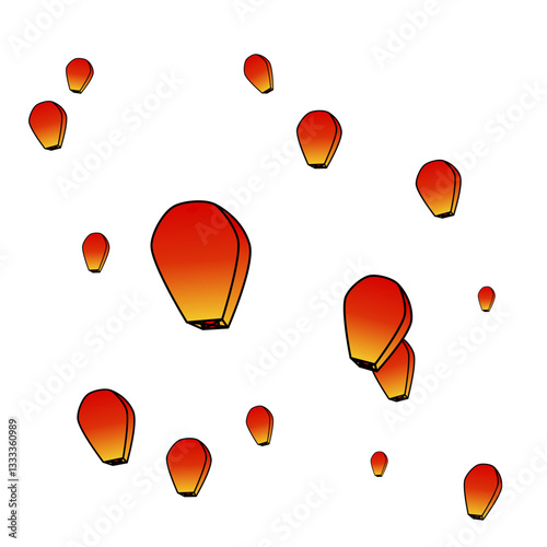 flying sky lantern 