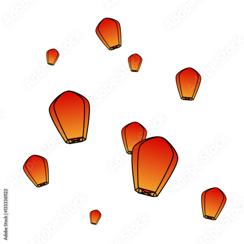 flying sky lantern 