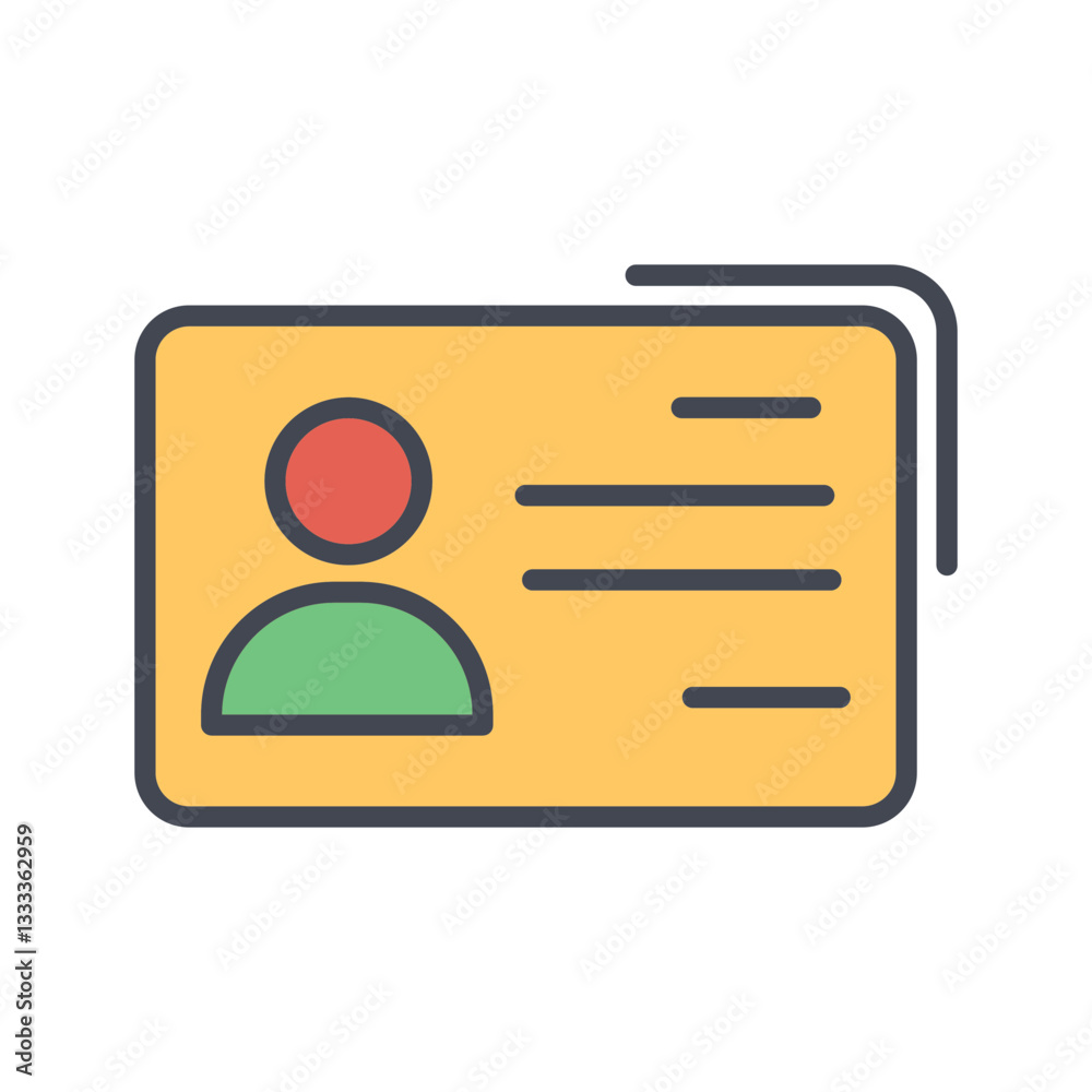 Business Card Vector Icon Business Card Vector Icon