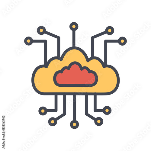 Cloud Computing Vector Icon