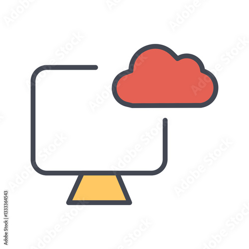 Cloud Monitoring Vector Icon