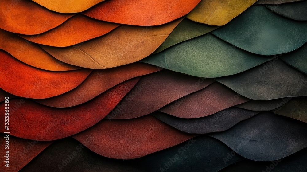 Obraz premium Vibrant color waves abstract art digital design studio background close-up visual harmony