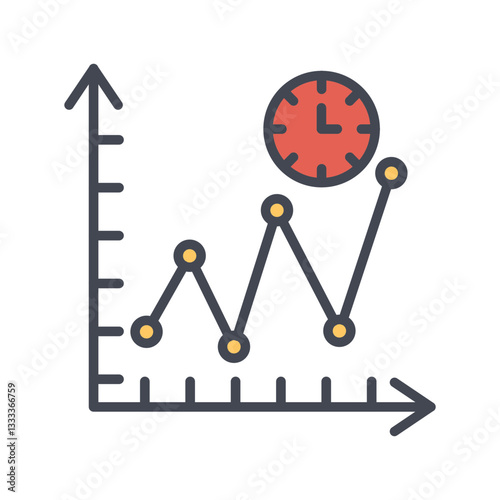 Time Series Analysis Vector Icon