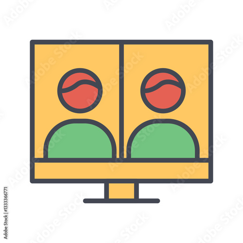 Video Conferencing Vector Icon