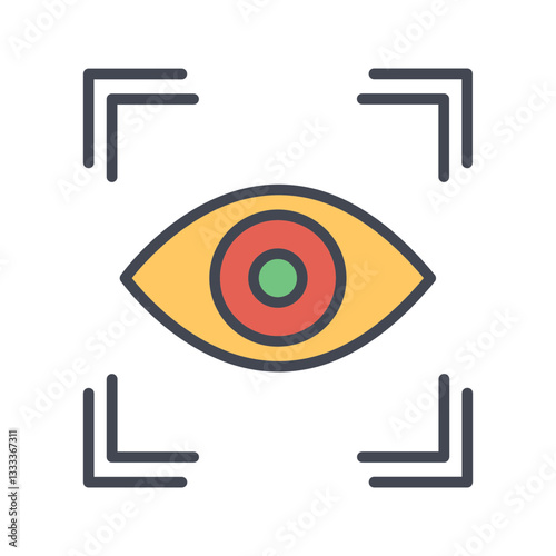 Retinal Scanner Vector Icon