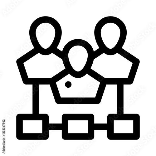 Organizational chart line icon