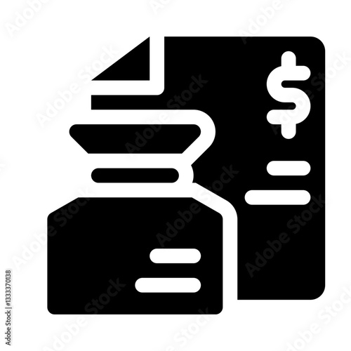 Salary glyph icon