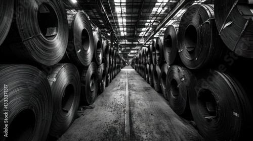 Steel Coils Warehouse: Industrial Metal Storage