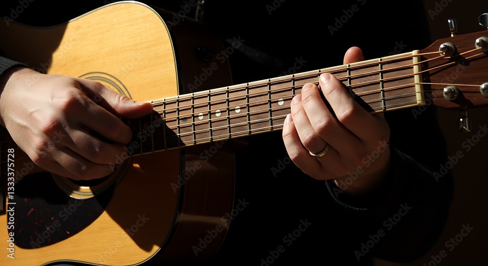 Fototapeta premium man playing guitar
