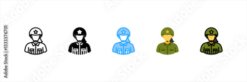 Soldier Multi Style Icon Set