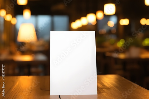 Mockup of standee or menu board with with various view. Foldable menu board or standee mockup vector.
