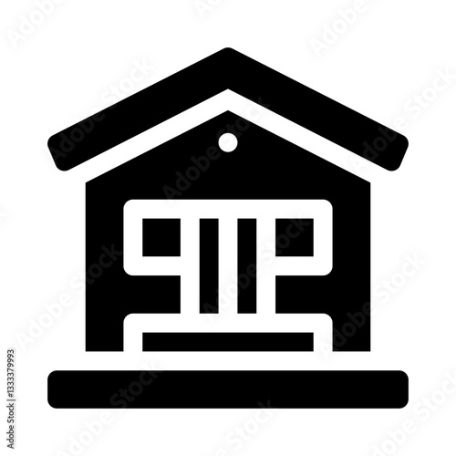 Real Estate House glyph icon
