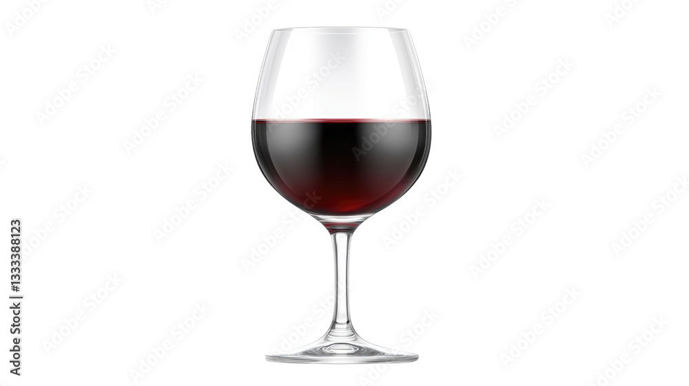 Elegant Red Wine Glass Filled with Rich Deep Red Wine Against a Minimalist Background Elegant Red Wine Glass Filled with Rich Deep Red Wine Against a Minimalist Background