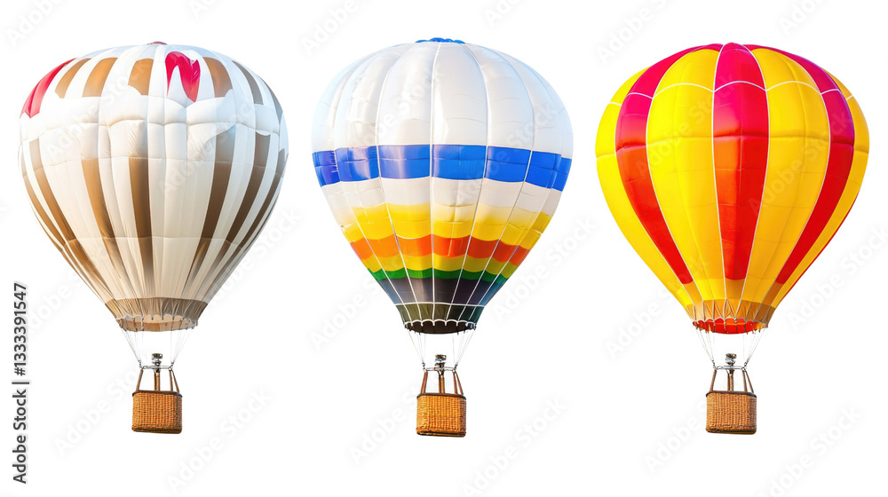 Obraz premium Colorful Hot Air Balloons in Clear Sky During Daytime Flight Adventure Experience