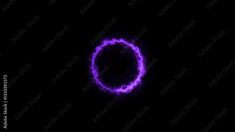 Plasma ring against dark background, circle glow border, alpha channel, seamless loop Plasma ring against dark background, circle glow border, alpha channel, seamless loop