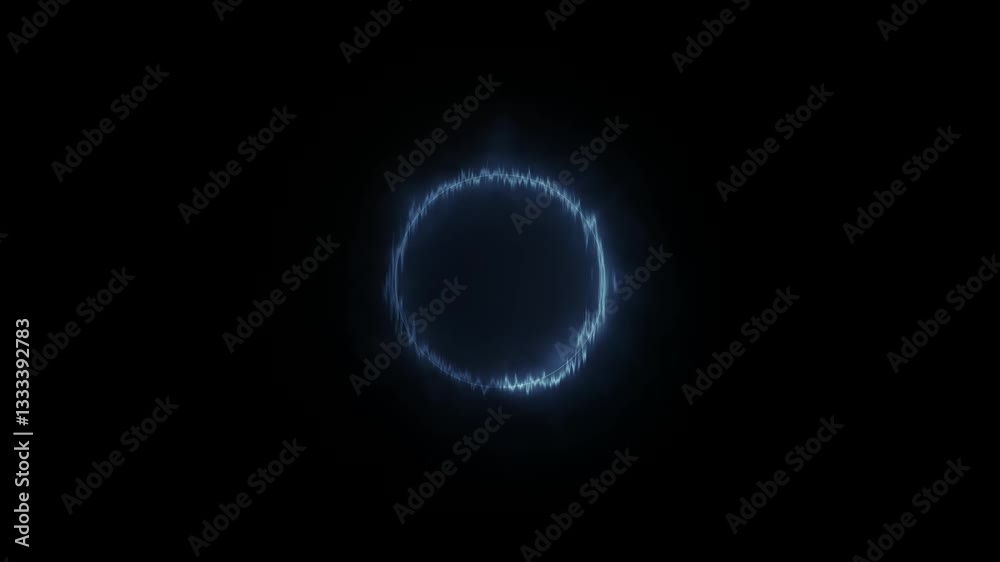 Plasma ring against dark background, circle glow border, alpha channel, seamless loop Plasma ring against dark background, circle glow border, alpha channel, seamless loop