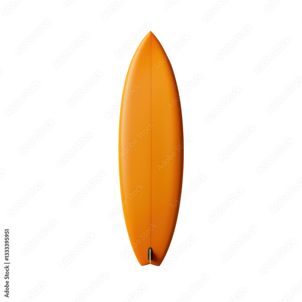 Vibrant orange surfboard isolated on a Transparent background Vibrant orange surfboard isolated on a Transparent background