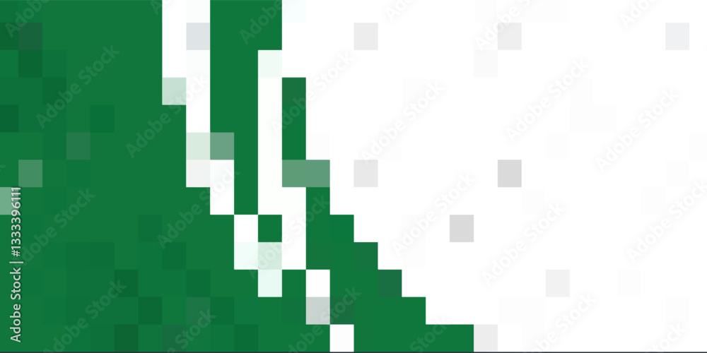 Fading green pixel pattern. Abstract pixels disintegrate pattern, geometric mosaic shape background
Fading green pixel pattern. Abstract pixels disintegrate pattern, geometric mosaic shape background