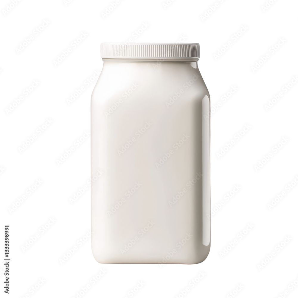 Plain white jar for food storage or condiments Plain white jar for food storage or condiments