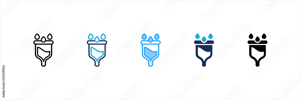 Obraz premium Menstrual Cup Multi Style Icon Set