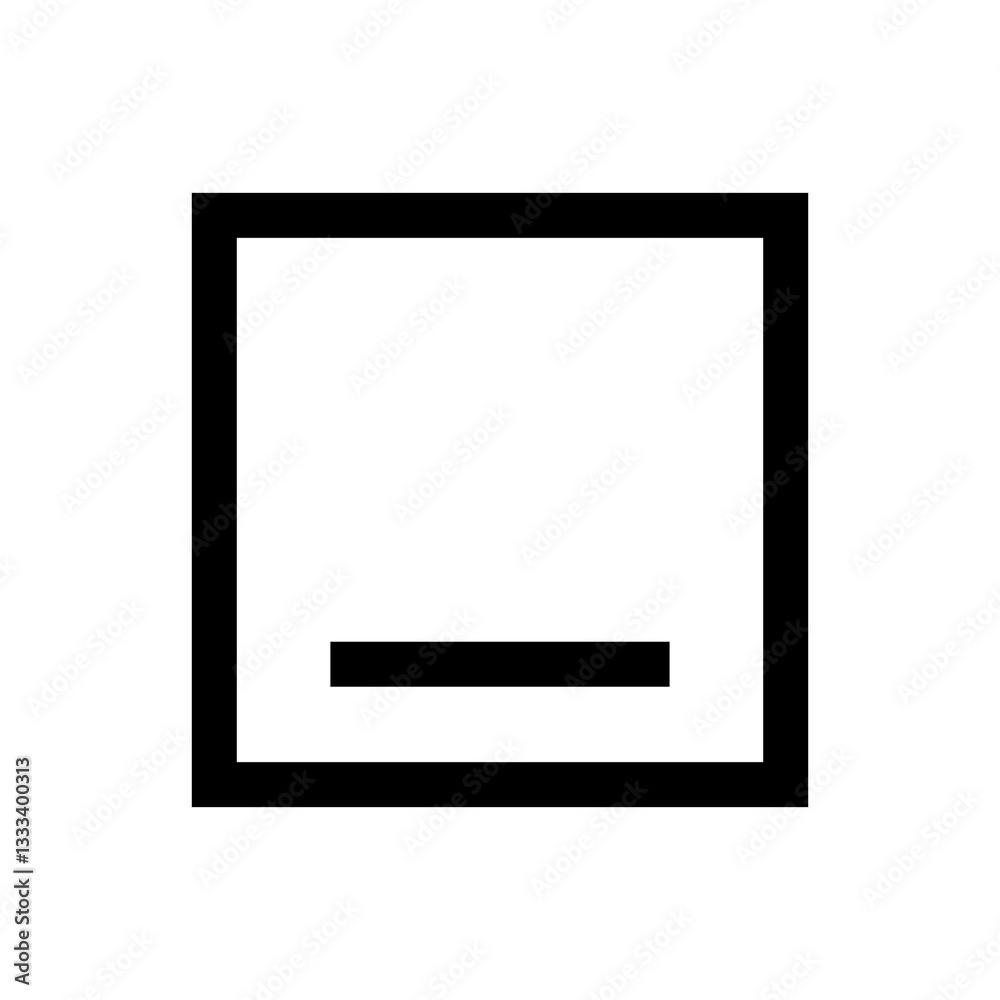 Minimize icon in black and outline sytle Minimize icon in black and outline sytle