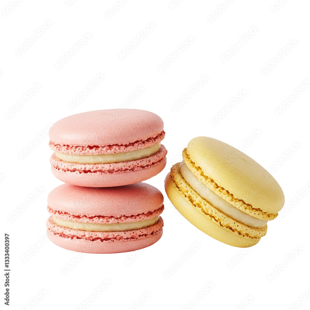 French colorful macaroons isolated on transparent background
French colorful macaroons isolated on transparent background