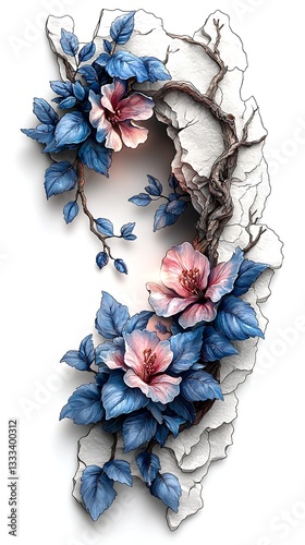 Floral Vine for Stone Relief, Art.