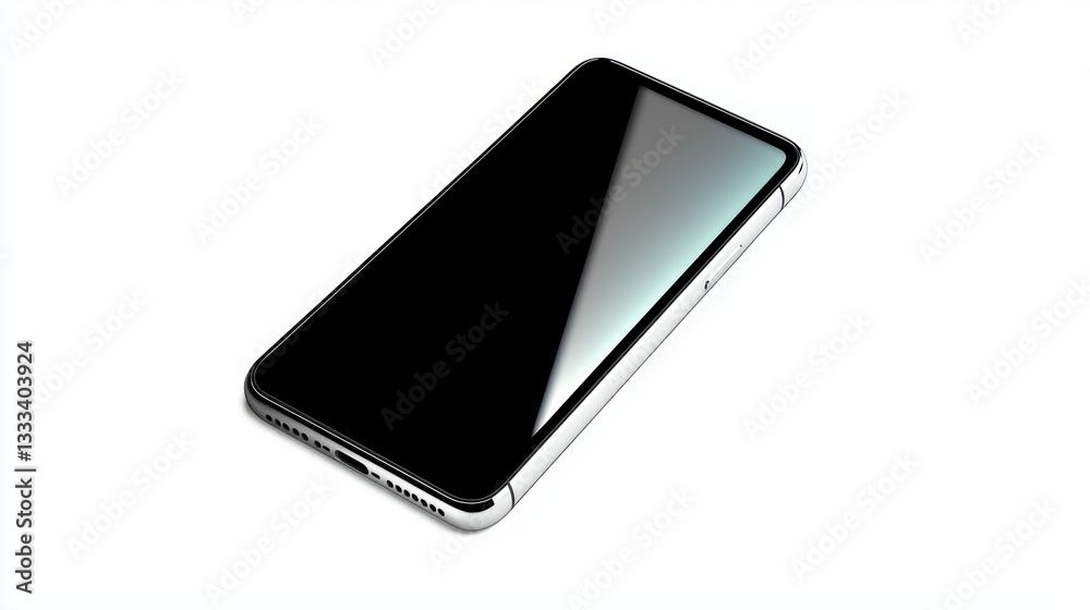 Modern Mobile Phone Isolated on White Background for Technology Use Modern Mobile Phone Isolated on White Background for Technology Use