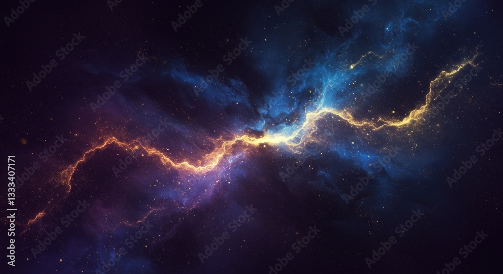 Fototapeta premium Colorful cosmic explosion in deep space 