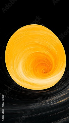Golden Vortex: Cosmic Abstract Art.