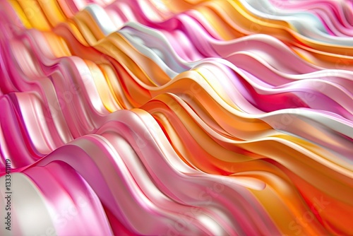 Clear Pixel Visual of Abstract 3D Background with Stripeshigh Detail, 8K