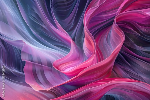 Ultra Hd Visual of Abstract Flowing Curve Lines, 3D RenderingHigh Detail, 8K