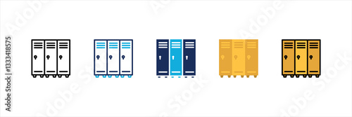 Locker Multi Style Icon Set