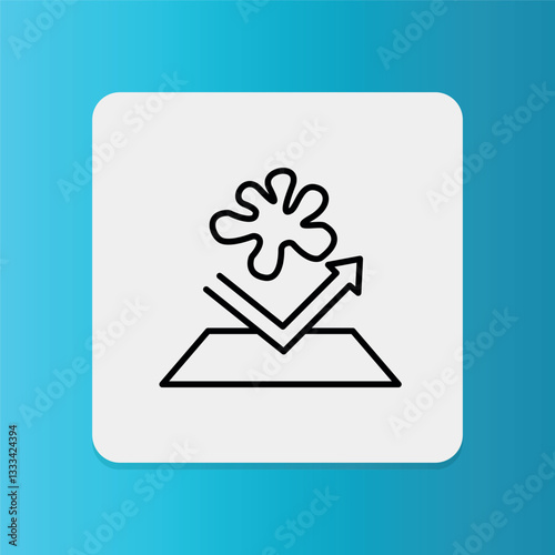 Stain Resistant icon. Editable stroke. Vector illustration.	
