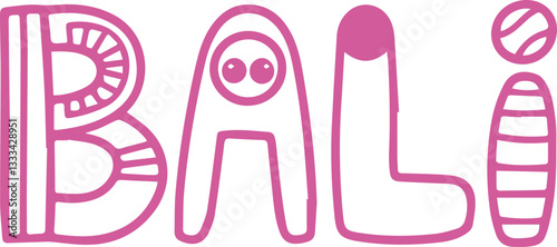 Bali Sticker Design.