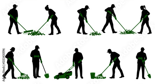 gardening silhouettes - vector
