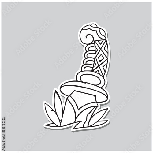 Half Sword Old School Tattoo Design