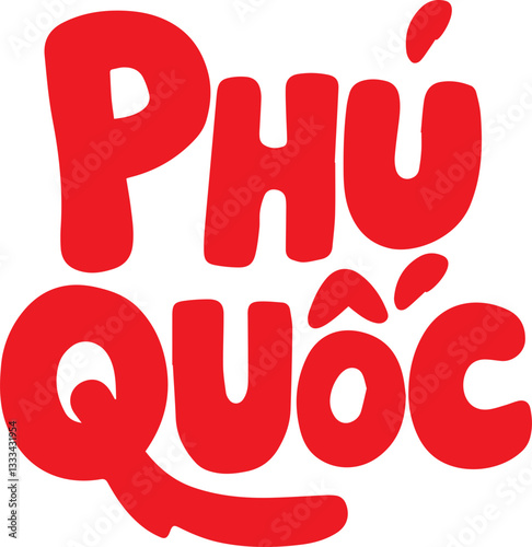 Phu Quoc Island Text Art.