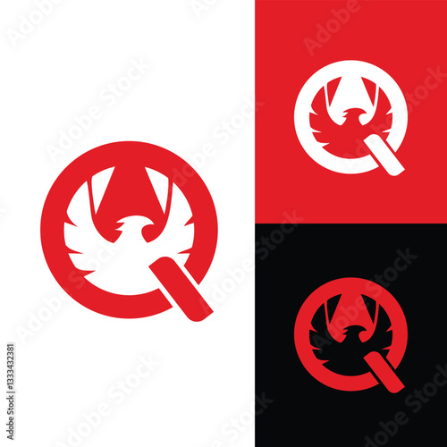 Phoenix Bird Letter Q Logo