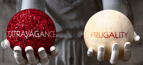 Fotografie Extravagance or Frugality - decide between two options