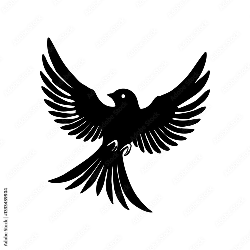 flying bird silhouette vector flying bird silhouette vector