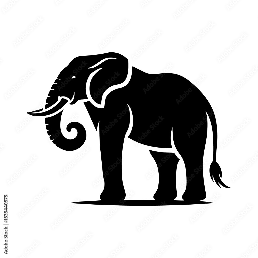 Obraz premium Elephant Silhouette Vector.