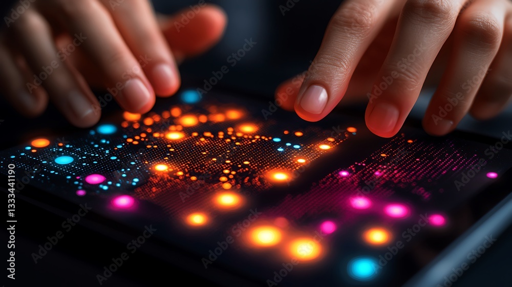 Digital Data Interaction for Dark Background. Digital Data Interaction for Dark Background.