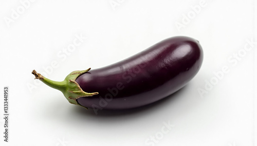 Wallpaper Mural Fresh Purple Eggplant on White Background Healthy Vegetable for Cooking, Recipe Ingredient, Food Photography, Isolated. Torontodigital.ca