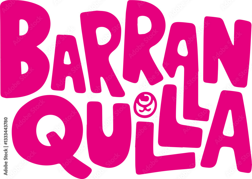 Barranquilla City Name Typography. Barranquilla City Name Typography.