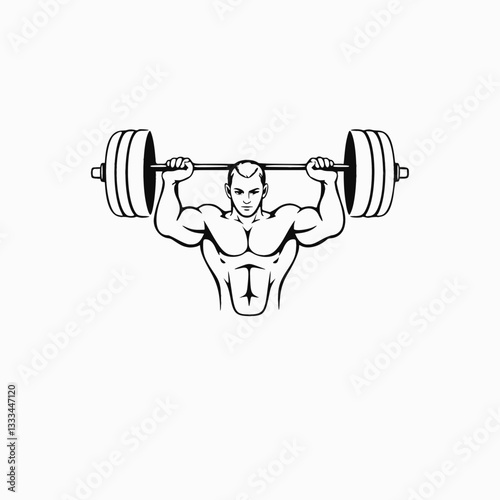 man lifting weights