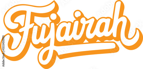 Fujairah Emirate Name Sticker.