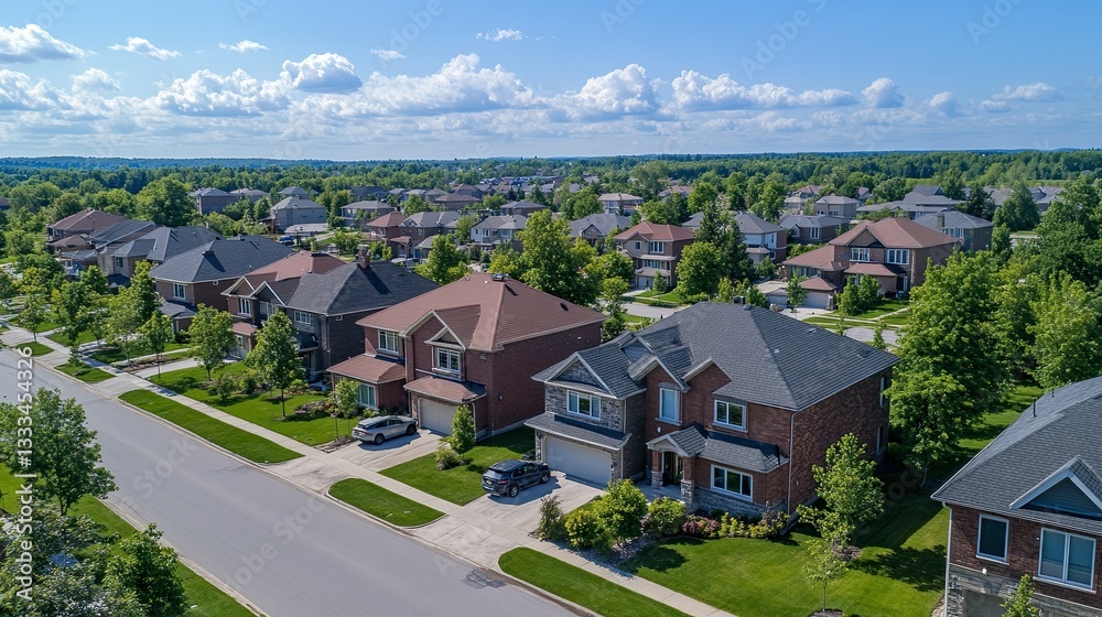 Aerial view of a housing subdivision Aerial view of a housing subdivision