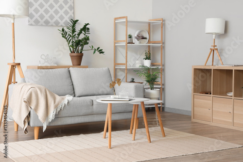 Interior of light living ro...